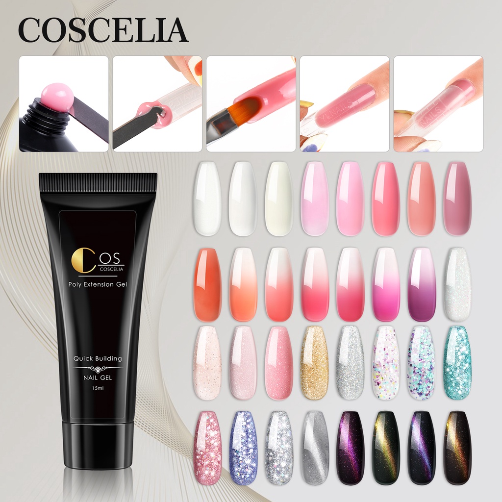1 Lọ Nước Sơn Móng Tay Gel UV COSCELIA 15ml / 30ml