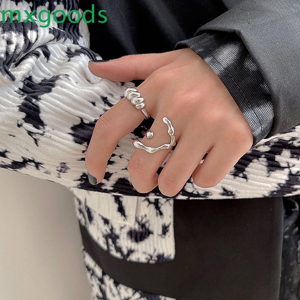 Nhẫn dạng hở bất đối xứng cá tính dành cho nam và nữ