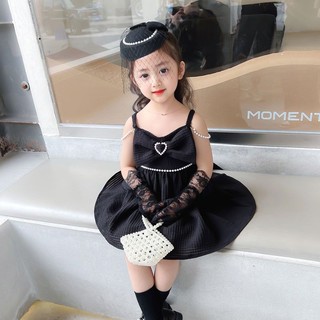 Đầm công chúa hai dây cao cấp thời trang cho bé gái