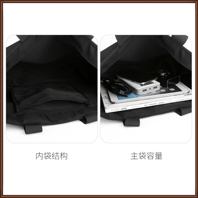 Túi Xách Nylon Sức Chứa Lớn Siêu Nhẹ Có Khóa Kéo Thời Trang Cho Nam