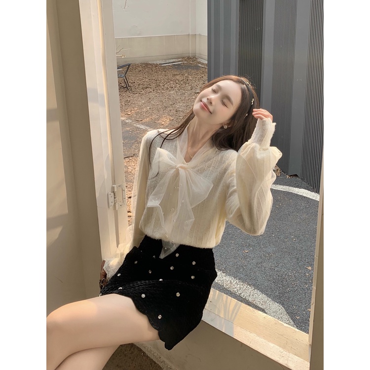 Áo sơ mi nữ tiểu thư voan sơ mi văn phòng thiết kế mã 10 Firstdateclothing