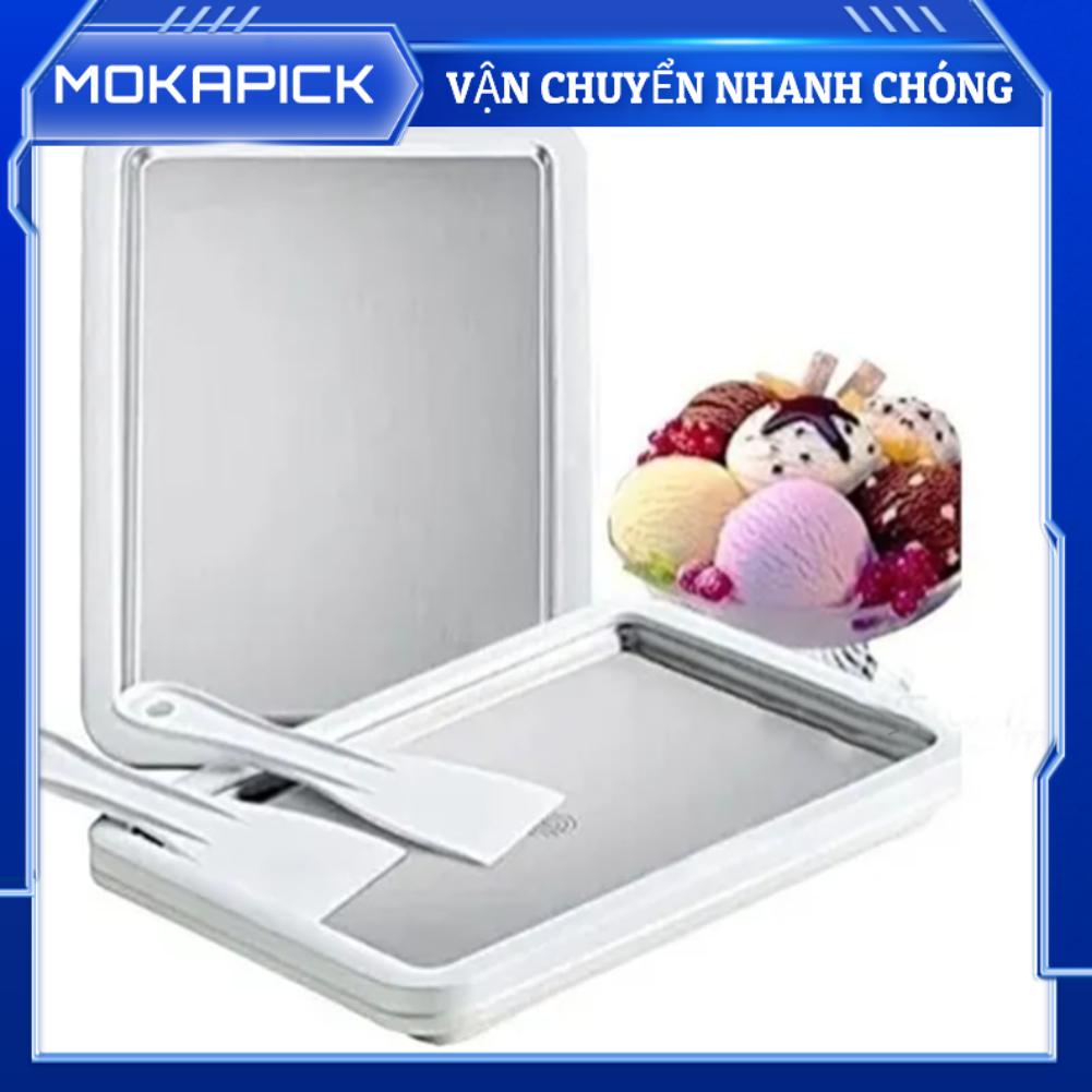 Mokapick Đĩa Làm Kem Chiên Bằng Nhôm PP Máy Cuộn Có Dụng Cụ Cạp Cho Trẻ Em Gia Đình