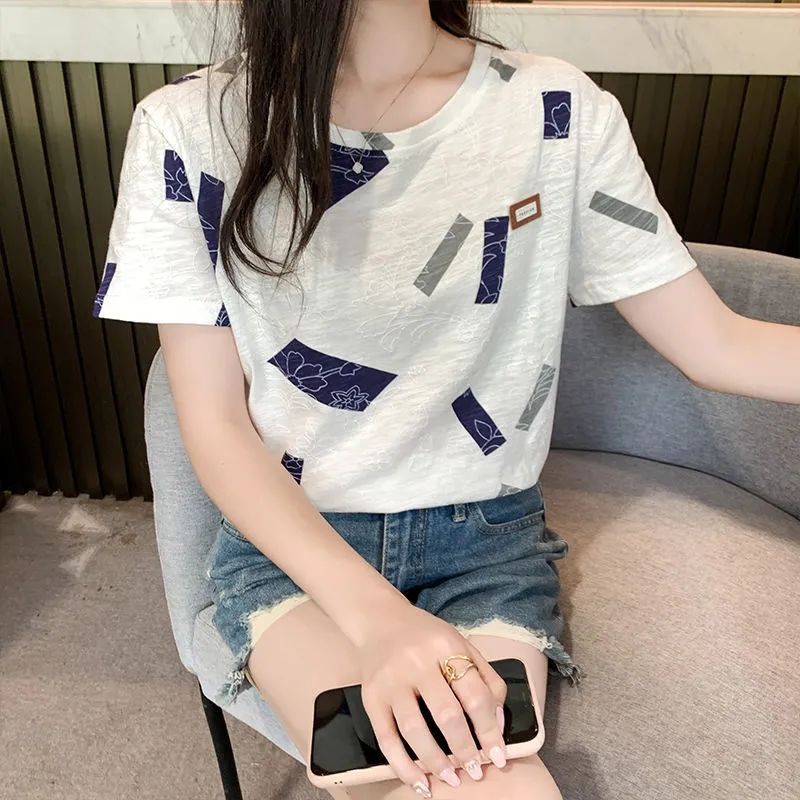 Áo Thun Tay Ngắn Dáng Rộng Phong Cách Hàn Quốc Thời Trang Mùa Hè 2023 JHZ8