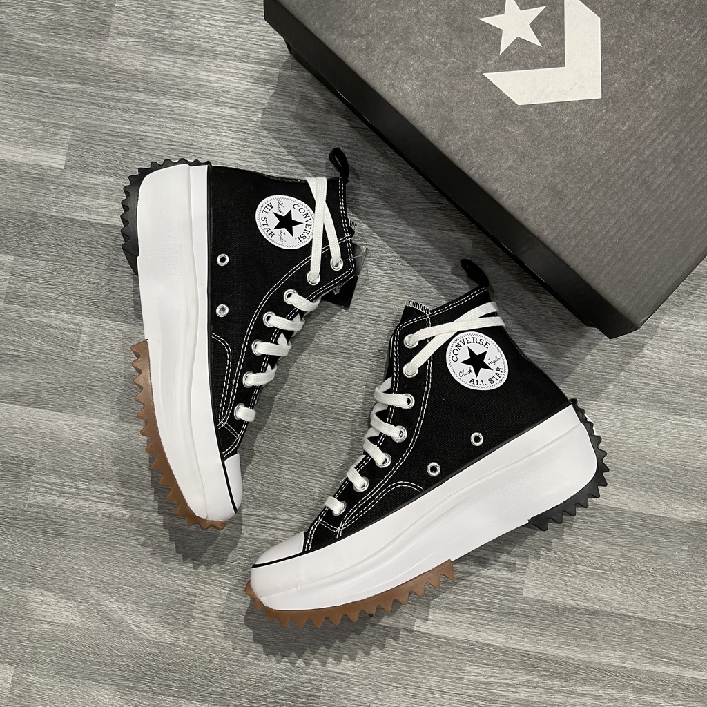 Giày Sneaker Cổ Cao - Converse Run Hike Star Black White
