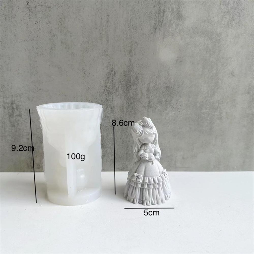 Khuôn Làm Nến Bằng Silicone Hình Búp Bê Công Chúa Gypsum