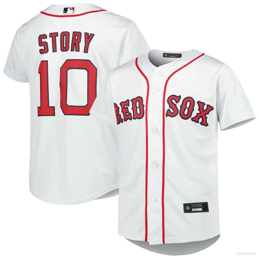 Áo Khoác Bóng Chày Thể Thao QY MLB Boston Red Sox Trevor Story Jersey Plus Size Cho Unisex