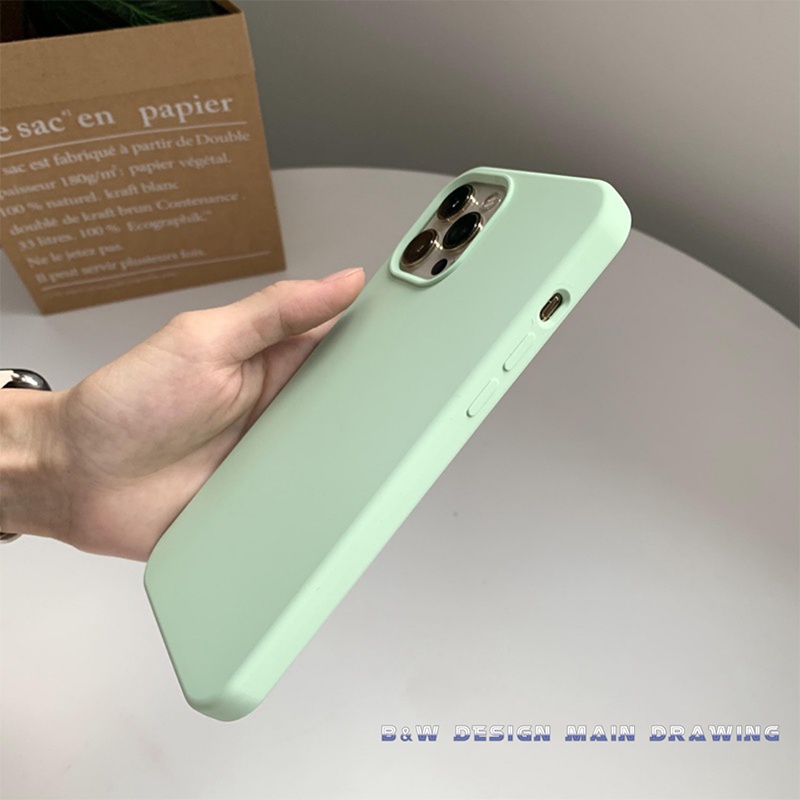 Ốp Điện Thoại Silicon Màu Trơn Chống Sốc Cho iPhone 14 13 12 11 Pro MAX XR IX XS MAX