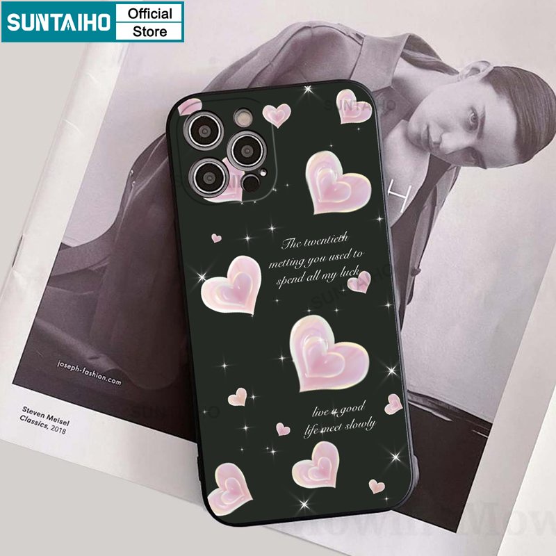Ốp Điện Thoại Silicon Mềm Chống Sốc Họa Tiết Bướm Trái Tim Màu Gradient Cho iPhone 11 Pro Max 14 12 13 XS X XR XS Max 7 8 Plus