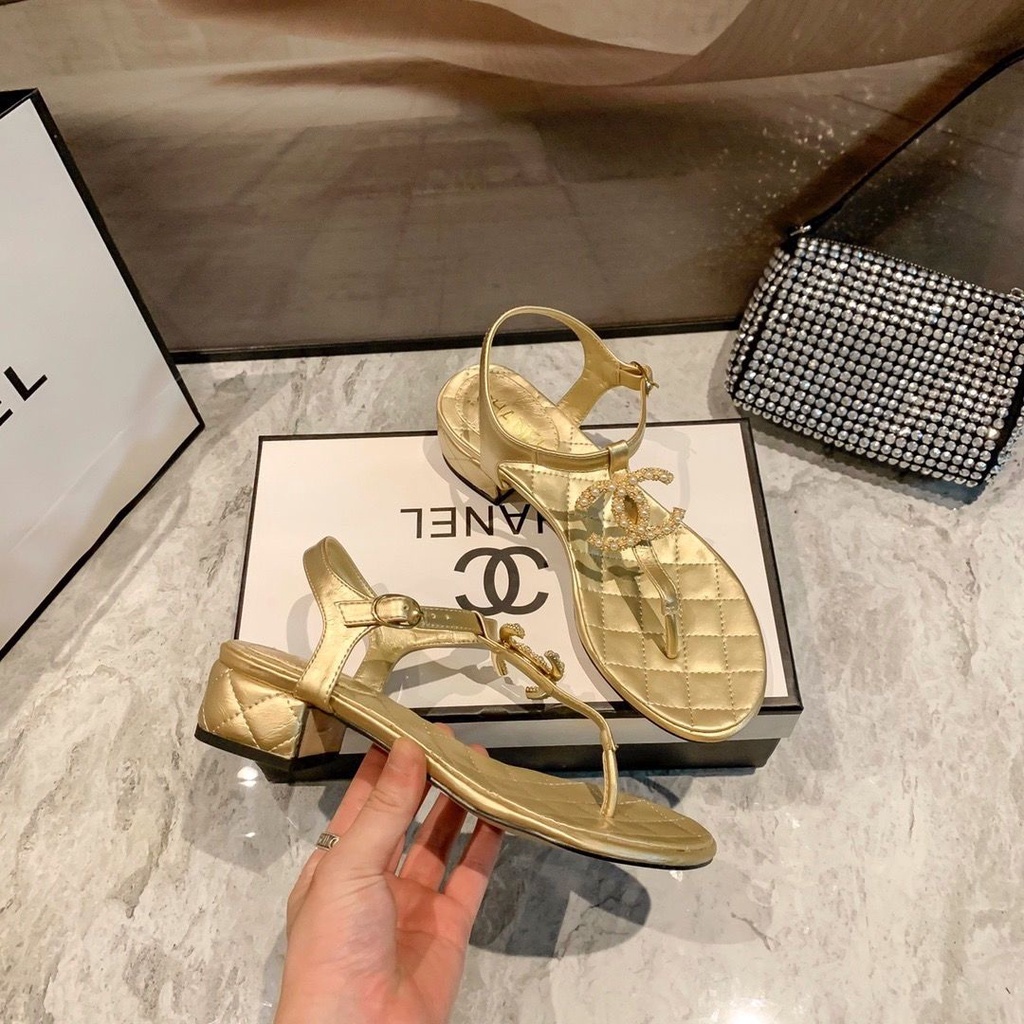 Chan* el_Hàng Có Sẵn! Giày Cao Gót Thiết Kế Mới Đế Dày Cao Cấp Thời Trang Mùa Hè Dành Cho Nữ