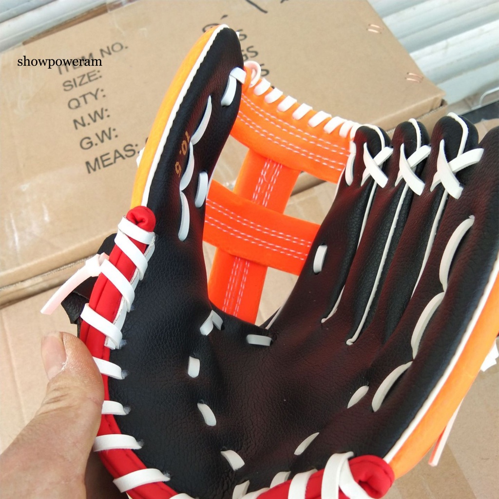 1 Găng Tay Bóng Chày Bằng Da Giả Dày Dặn Chống Sốc Chống Va Đập Cho Người Lớn Trẻ Em