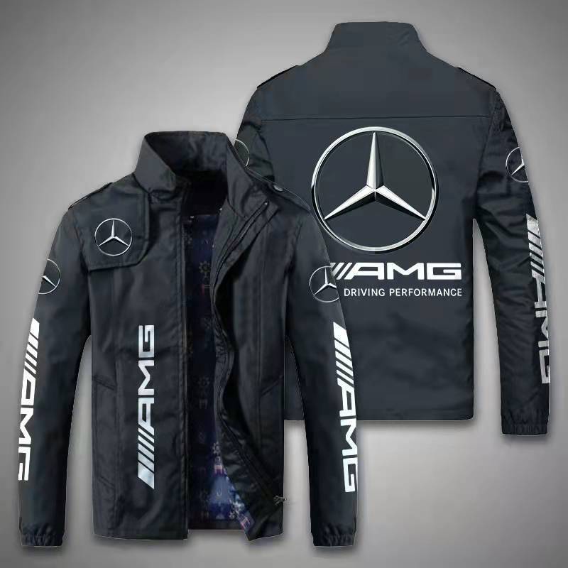 Áo Khoác Bóng Chày Cổ Đứng In LOGO Mercedes AMG Phong Cách Hàn Quốc Thời Trang Mùa Xuân 2022 4S