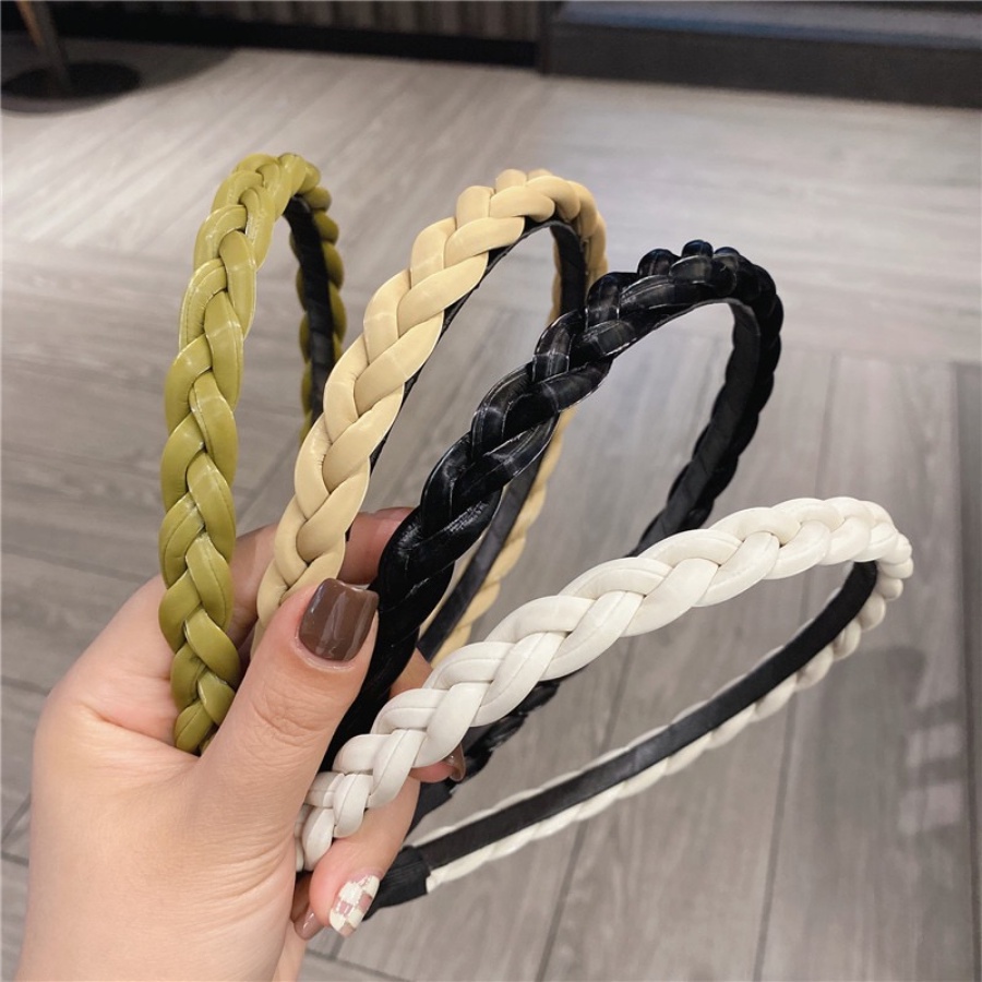 Băng Đô Cài Tóc Bằng Da Mỏng Kiểu Hàn Quốc Dễ Thương Cho Bạn Gái