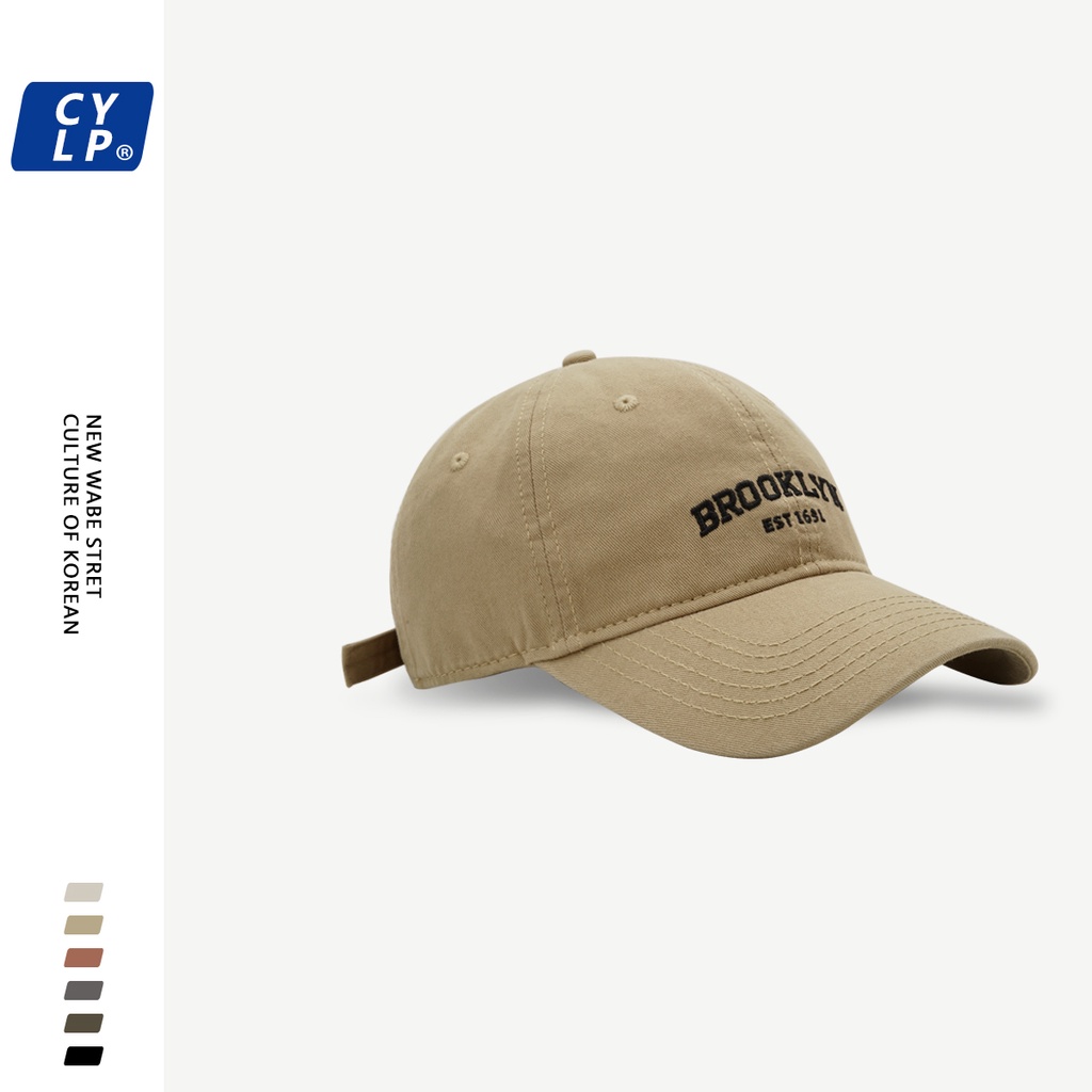 Mũ Lưỡi Trai Mềm Thêu Chữ Phong Cách Hàn Quốc Thời Trang Xuân Hè Cho Cặp Đôi