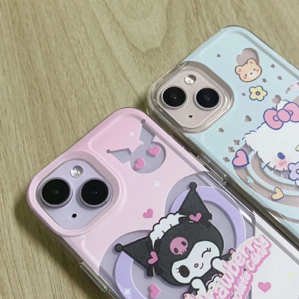 ✅Ốp Điện Thoại Trong Suốt Họa Tiết Hoạt Hình Kuromi Dễ Thương Cho iPhone 14 / 13promax 12 / 11pro xs / 7 / 8Plus