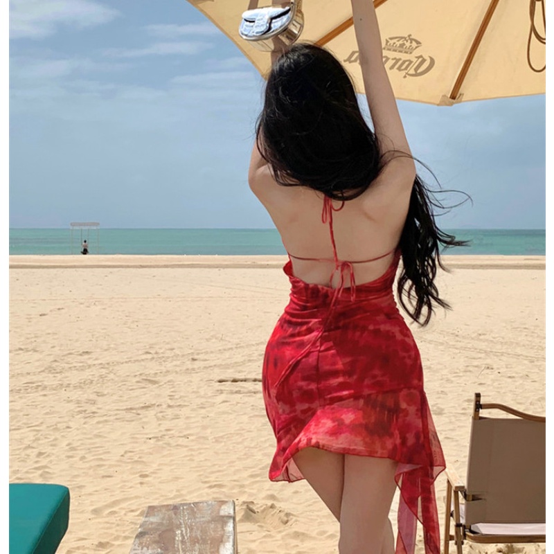 Đầm Hai Dây Nhuộm Màu Quyến Rũ Thời Trang Mùa Hè Cho Nữ