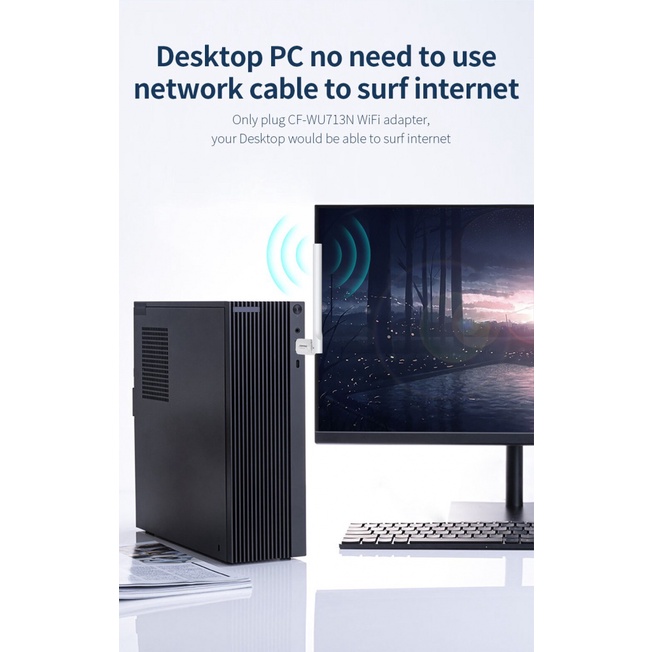 Usb Phát Wifi Không Dây MT7603 300Mbps 3dbi 802.11b / n Chất Lượng Cao