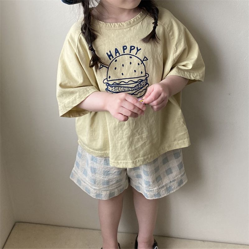 Áo Thun Cotton Nguyên Chất Tay Ngắn In Chữ Hoạt Hình Phong Cách Hàn Quốc Thời Trang Xuân Hè Cho Nữ