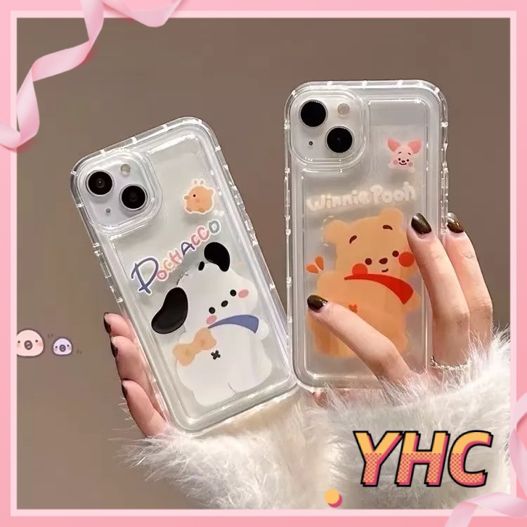 Ốp Lưng Phone Phim hoạt hình Pacha Dog Vinnie Bear giảm xóc TPU trong suốt vỏ túi khí Cho iphone 6 / 6s / 6splus / se / 7 / 7plus / 8 / 8plus / x / xs / xsmax / 11 / 12 / 13 / 14 / plus / pro / pro max-703