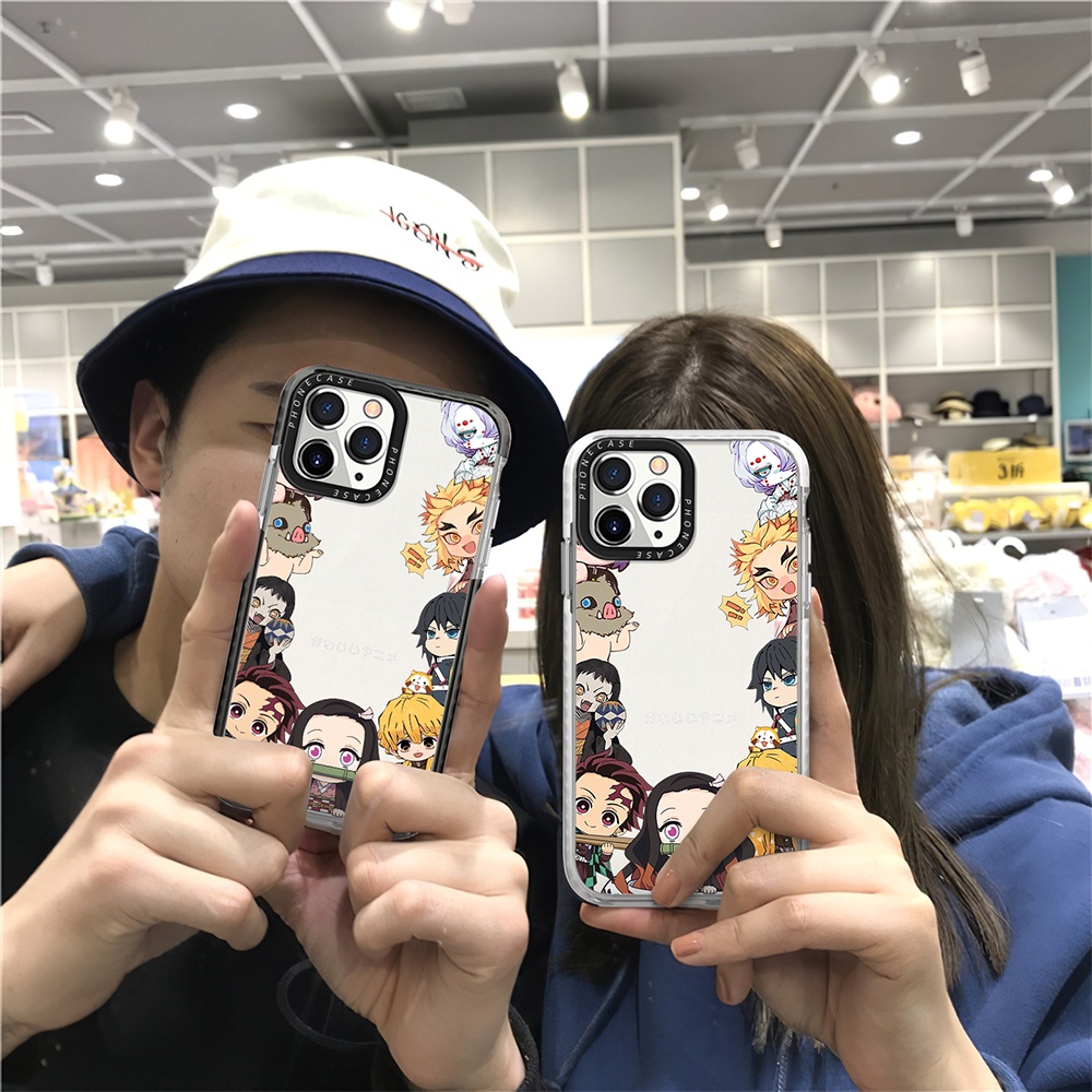 Ốp Điện Thoại Silicon Dày Mềm Hình Anime Demon Slayer Cho iPhone 14 13 12 Mini 11 Pro Max XR X XS 7 8 SE 2020