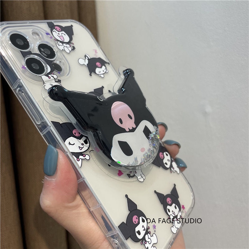 Ốp Điện Thoại Silicon Mềm Hình Quái Vật Hoạt Hình Có Giá Đỡ Cho iPhone xr 11promax Xs 78Plus 12ins