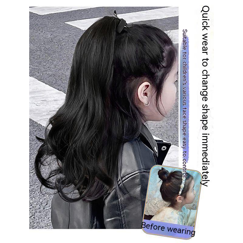 Tóc Giả Đuôi Ngựa Dài Xoăn Tự Nhiên Dễ Thương Dành Cho Nữ