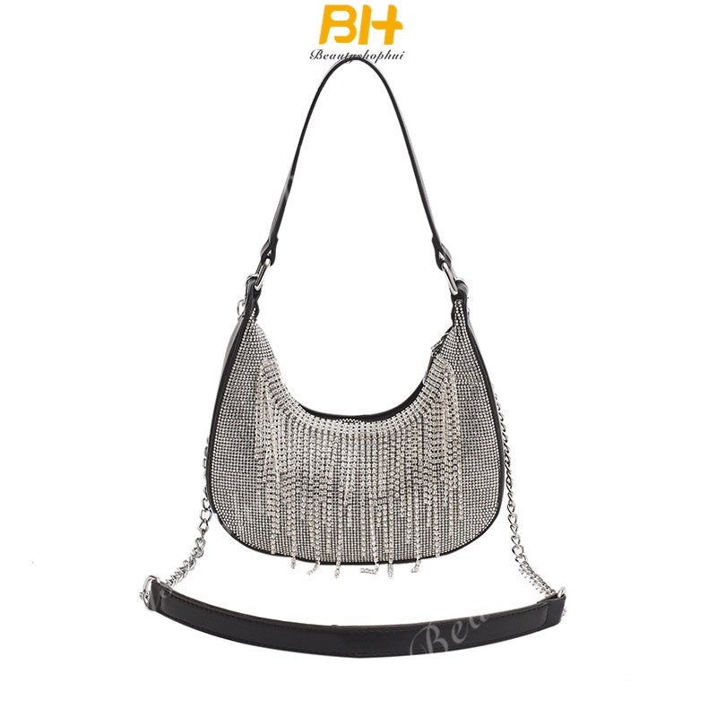 Túi Xách Đeo Vai Phối Tua Rua Thời Trang Pháp Quý Phái Dành Cho Nữ 2023