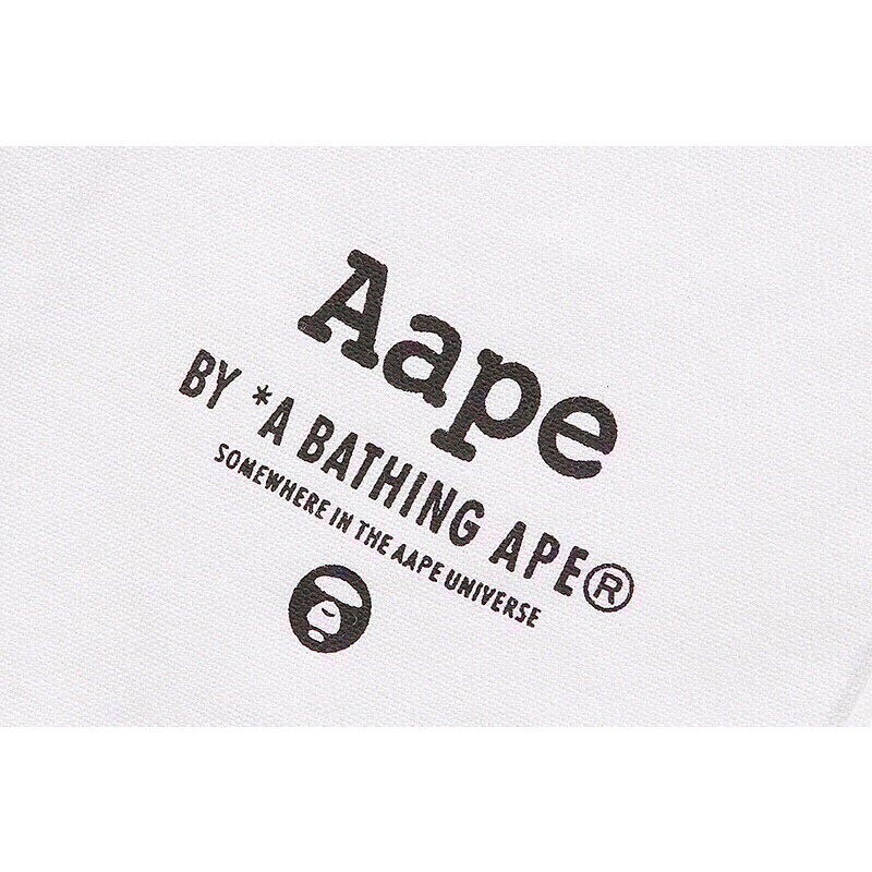 ❤️❤️❤️❤️ Áo Sơ Mi Tay Dài 100% Cotton Thêu LOGO AAPE Thời Trang Cho Nam Và Nữ