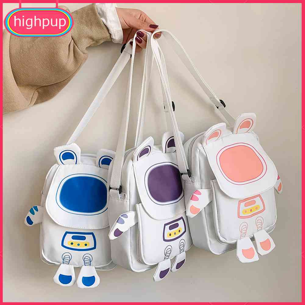 Túi Đeo Chéo Vai Bằng Nylon Họa Tiết Phi Hành Gia Hoạt Hình Thời Trang Dễ Thương Dành Cho