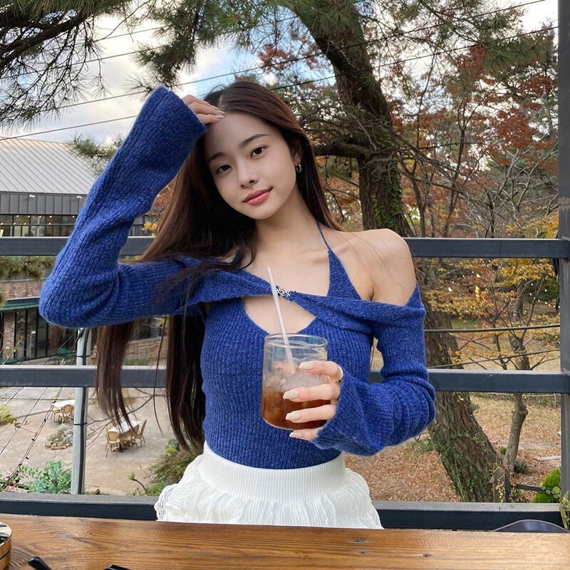 Áo Thun Tay Ngắn Hở Vai Màu Trơn Thời Trang Dành Cho Nữ