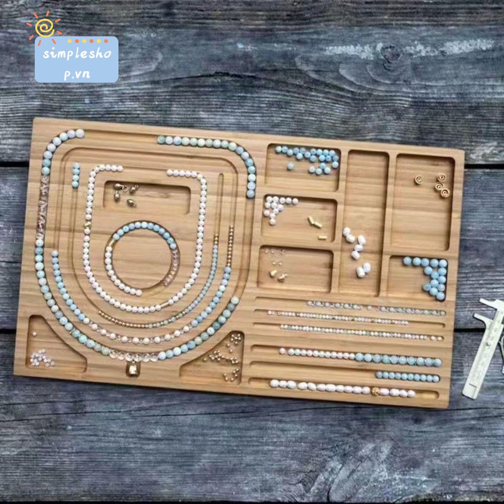 1 Khay Đựng Hạt Làm Trang Sức Bằng Gỗ Tre DIY