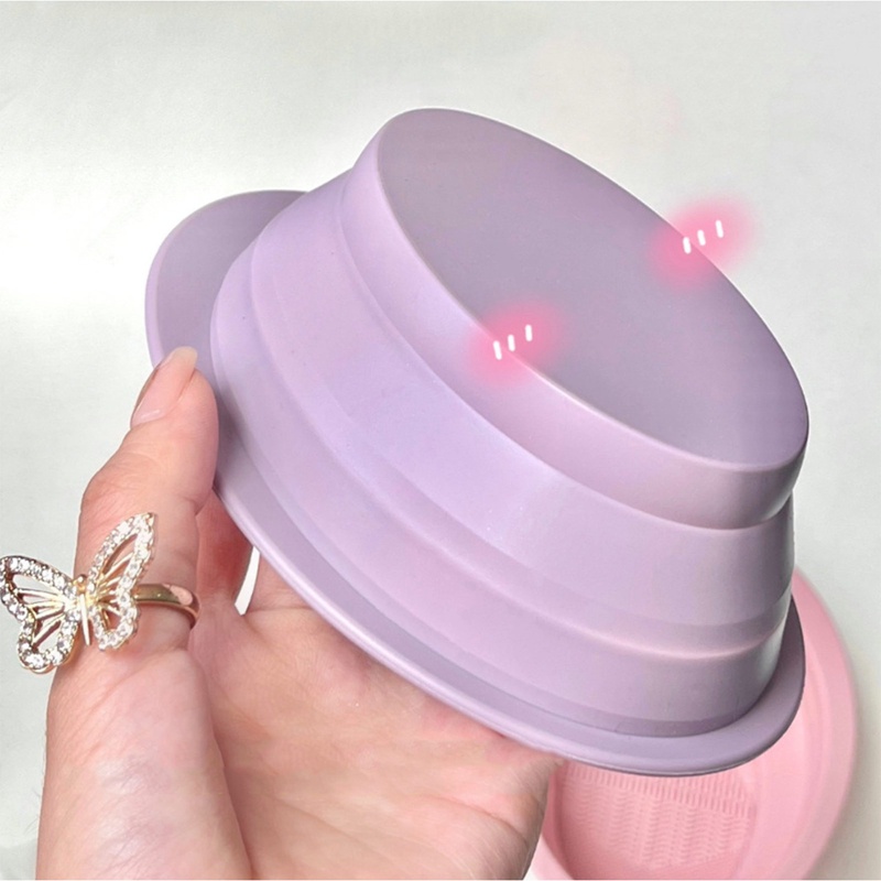 Bộ Bàn Chải Silicone Làm Sạch Cọ Trang Điểm Kèm Túi Khô Nhanh