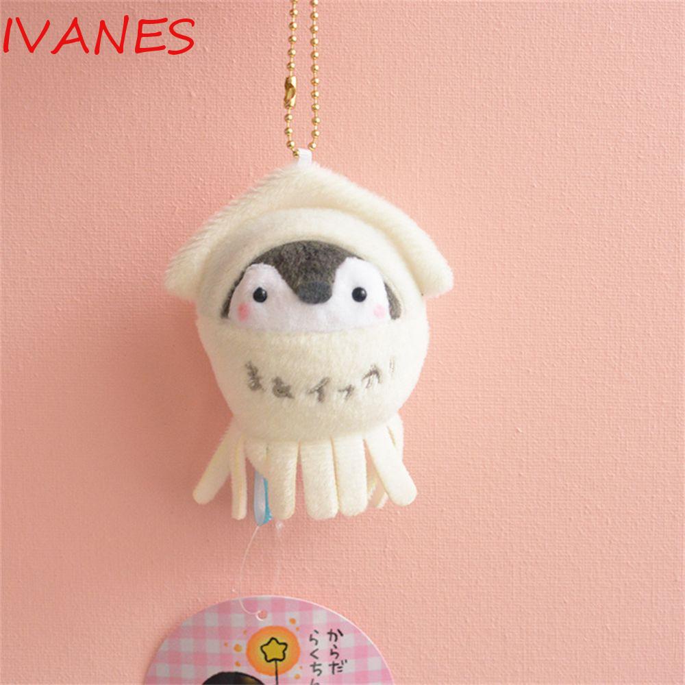 Móc khóa hình chim cánh cụt nhồi bông dễ thương xinh xắn kích thước 8cm