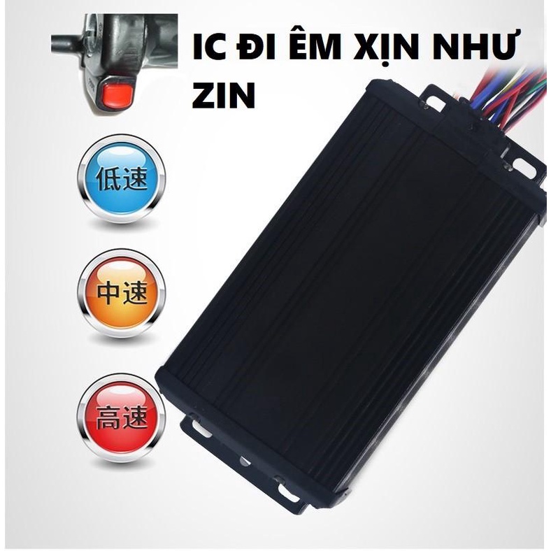 IC Điều tốc xe điện đa năng 3 in1 800w màu đen sóng sin đi êm như xe điện 48V 60V 64V 800w Loại Xịn 15 SÒ
