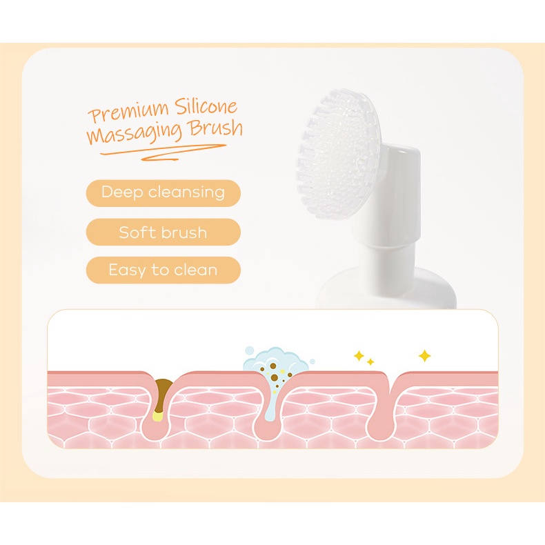 Sữa Rửa Mặt LAIKOU Vitamin C 120ml Làm Sạch Sâu Lỗ Chân Lông