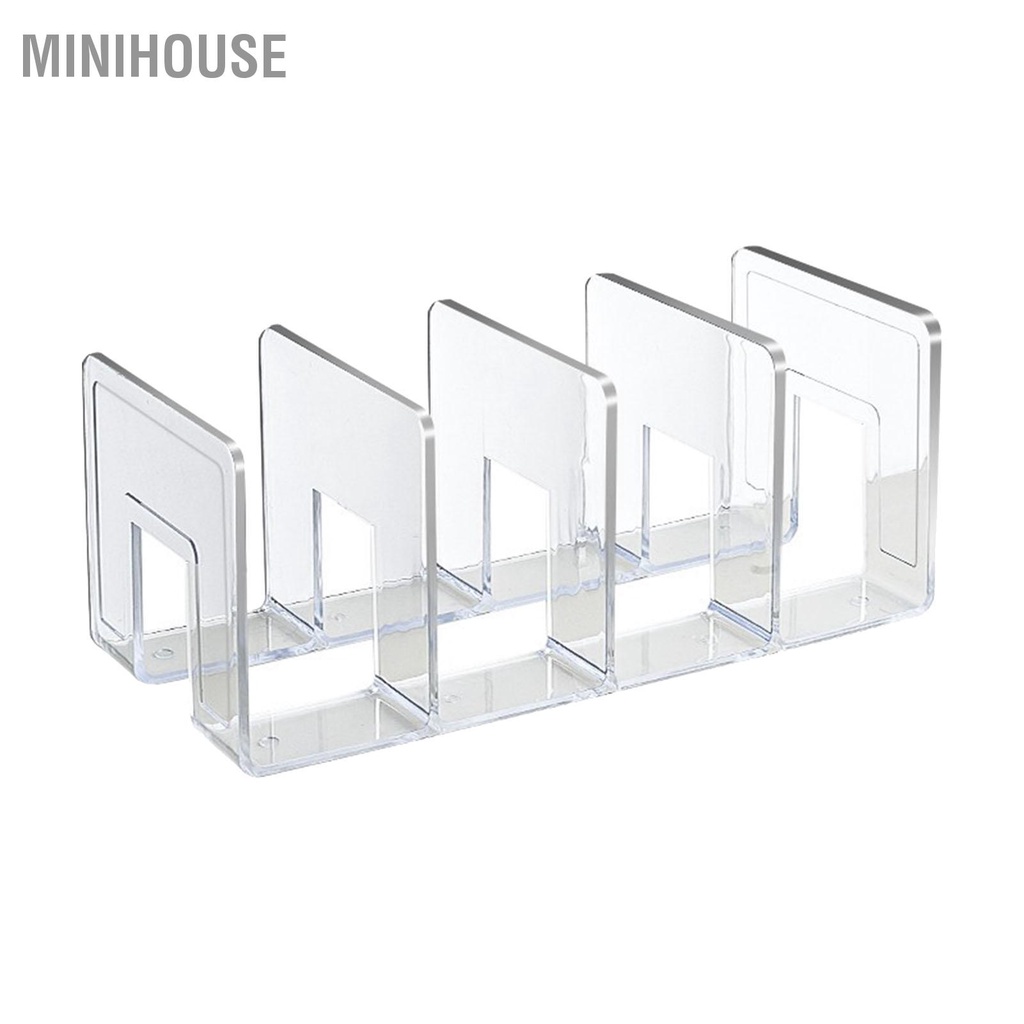 hộp đựng sách kệ đựng sách Bookends Màu sắc trong suốt Phong cách đơn giản 4 ngăn Chất liệu acrylic Giá đỡ sách cho lớp học văn phòng