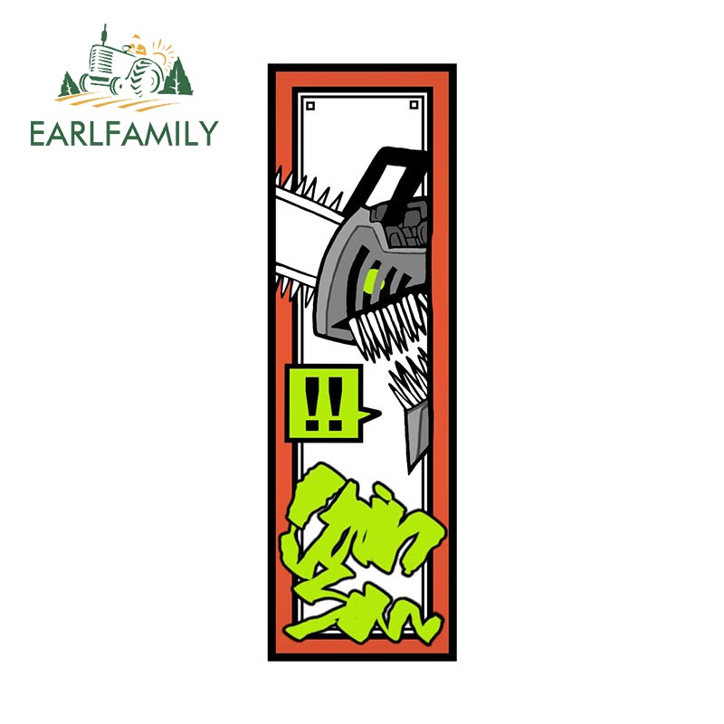 Sticker Dán Trang Trí Xe Hơi / Tủ Lạnh / Laptop / Xe Máy Hình Nhân Vật Chainsaw Man 13Cmx4.1Cm Bằng Chất Liệu Vinyl Chống Thấm Nước