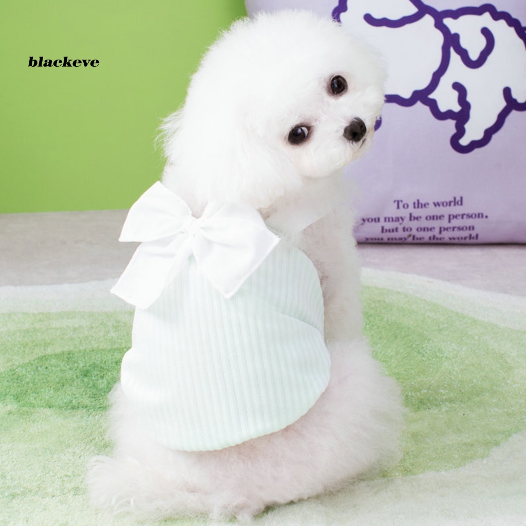 Đầm Vải Polyester Mỏng Thắt Nơ Thời Trang Xuân Hè Cho Thú Cưng