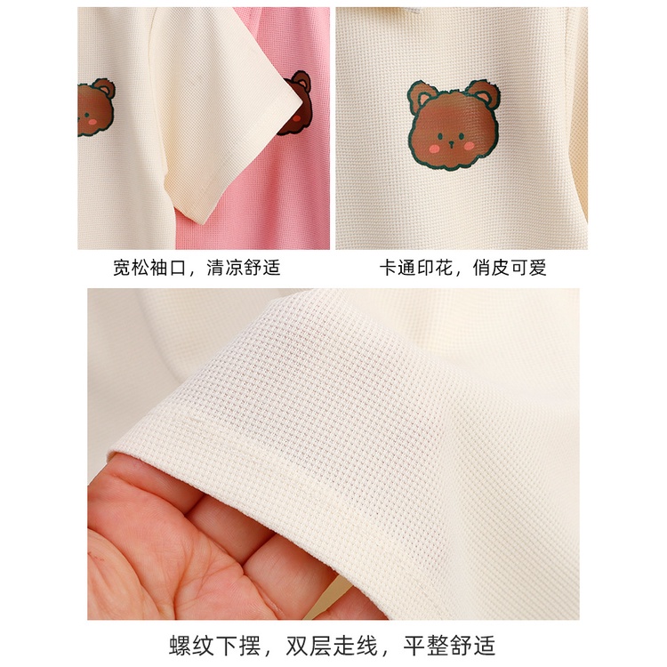 80-2xl Áo Sơ Mi POLO Gấu Cha Mẹ-Con Áo Sơ Mi POLO Mùa Hè Áo Thun Tay Ngắn Bé Trai Bé Gái Màu Trơn Phong Cách Phương Tây Thể Thao Thông Thường