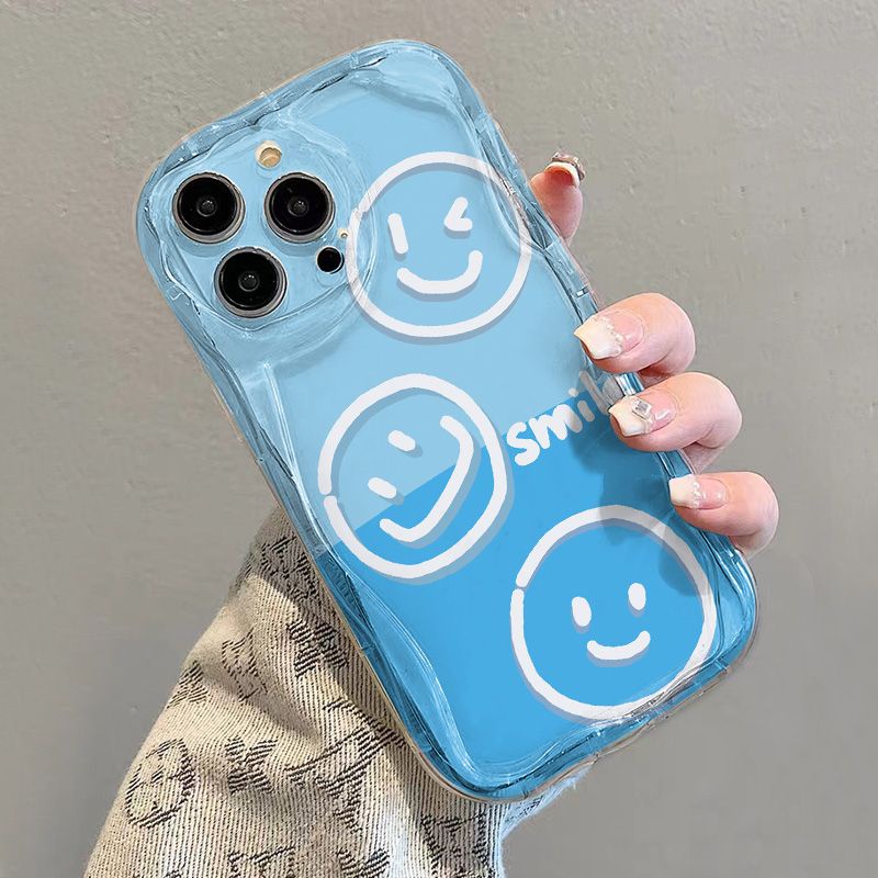 ✅Ốp Điện Thoại Dẻo Trong Suốt Họa Tiết Mặt Cười Màu Gradient Chống Sốc Cho iPhone14 / 13promax 12 / 11 7 / 8p xsxr JPH9