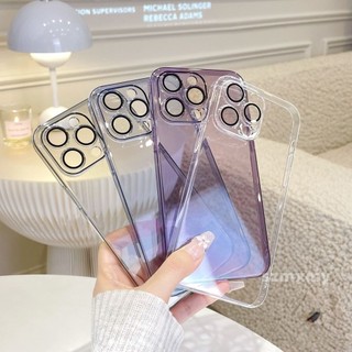 Ốp Điện Thoại Acrylic Trong Suốt Có Miếng Bảo Vệ Camera HD Cho Iphone 14 12 13 11 Pro Max 14Plus