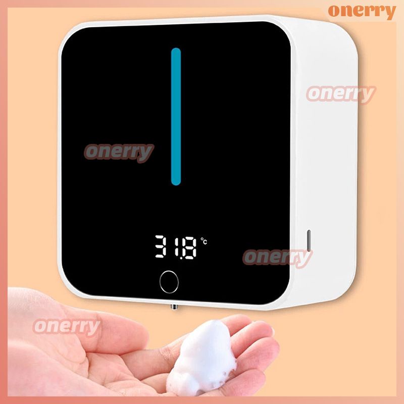 Hộp Đựng Xà Phòng Hiển Thị Nhiệt Độ Cơ Thể Gắn Tường Hộp Đựng Xà Phòng Bọt Rửa Tay Gel Cảm Ứng Tự Động Khử Trùng Onerryvn