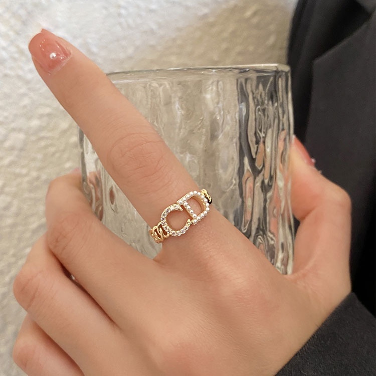 XIYA Vòng mở nhẫn CD ngọc trai Zircon Hàn Quốc