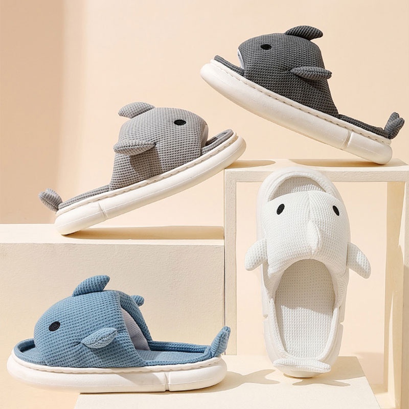 SHANMUSENLIN☘Dép Đi Trong Nhà Đế Dày Chống Trượt Cho Cặp Đôi