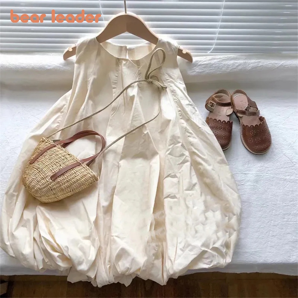 Đầm công chúa BEAR LEADER sát nách phong cách Hàn Quốc thời trang mùa hè 2023 cho bé gái 2-6 tuổi