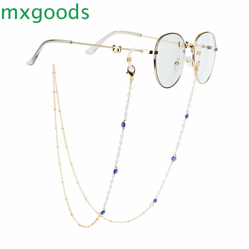 Dây đeo mắt kính chống trượt đính ngọc trai giả họa tiết trái tim bằng hợp kim cho nữ