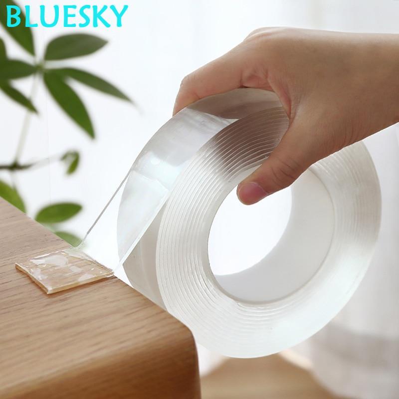 BăNg Keo Hai MặT Nano Trong SuốT DàI 1M / 3M KhôNg ThấM NướC Có Thể TáI Sử DụNg