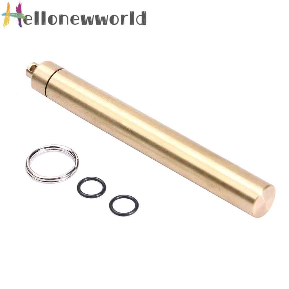 Ti Alloy Waterproof Canister Mini Toothpick Holder Capsule Seal Bottle Keyring