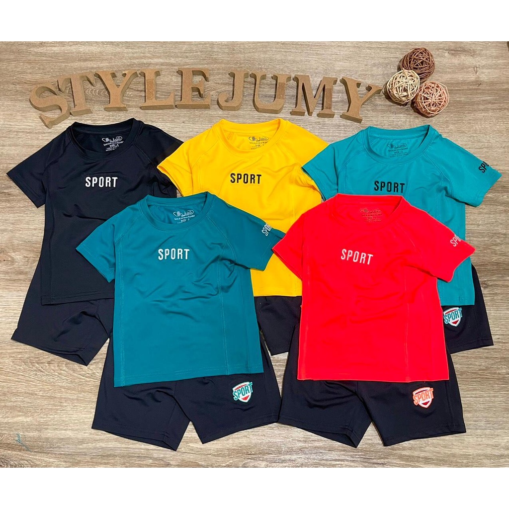 Size 1-6 (10-23kg) Bộ thể thao thun lạnh cực mát in chữ SPO-RT