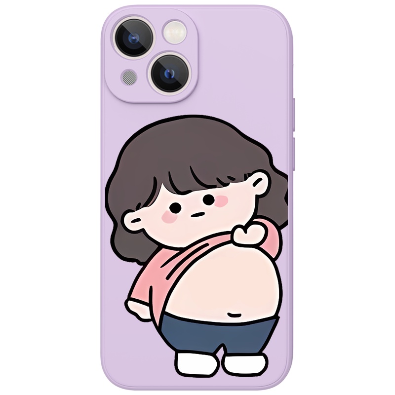 Ốp điện thoại JEERO đen ngộ nghĩnh hoạt hình cặp đôi dễ thương đẹp mềm Cho iPhone 15 14 13 12 11 Pro Max SE 2020 X XR XS 8 7 ip 6S 6 Plus kute HFE2060