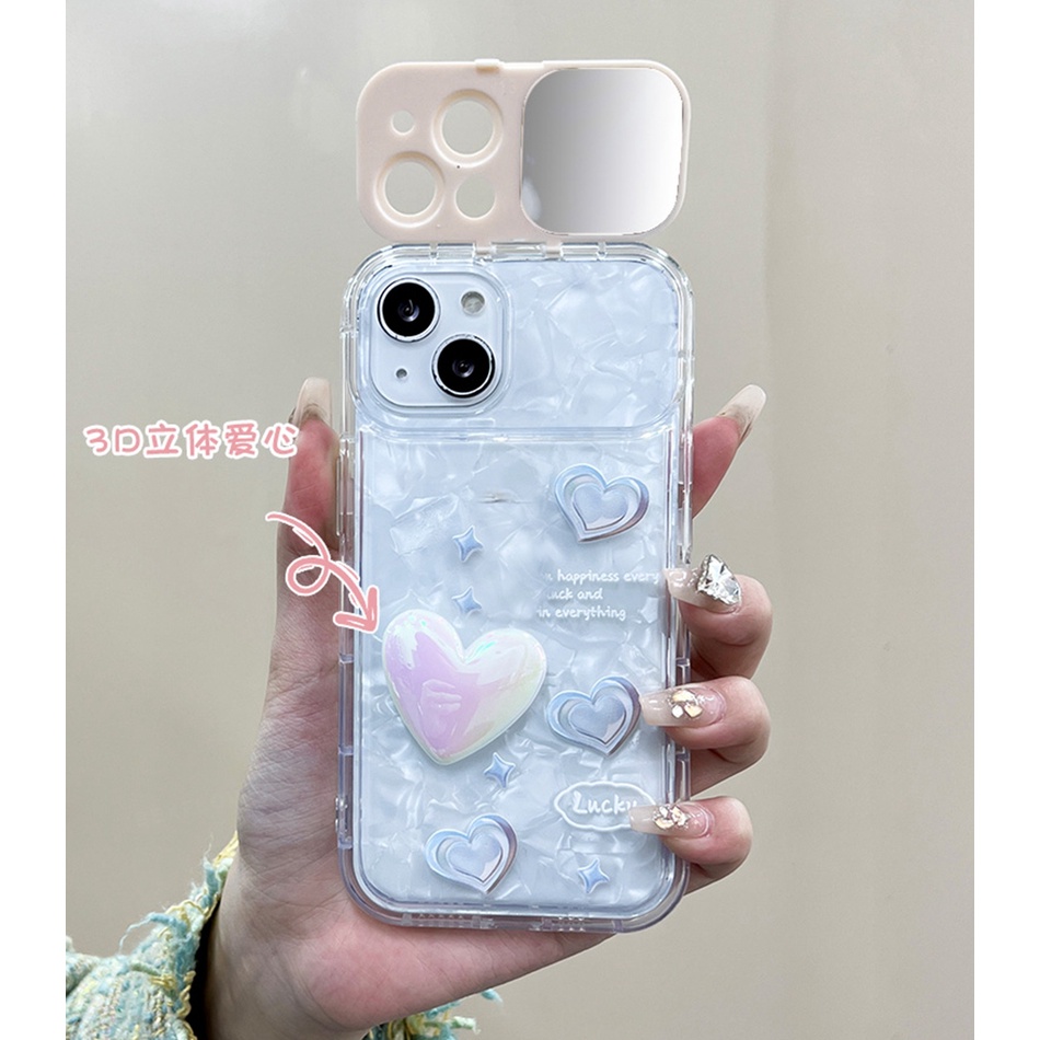 Ốp Điện Thoại Tráng Gương Hình Trái Tim Cho iPhone 11 12 13 14 Pro MAX Plus Mini 11Pro 6 S 7 8 Plus X XR XS MAX SE 2020